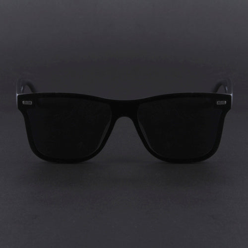Rimless Wayfarer Black Sunglasses