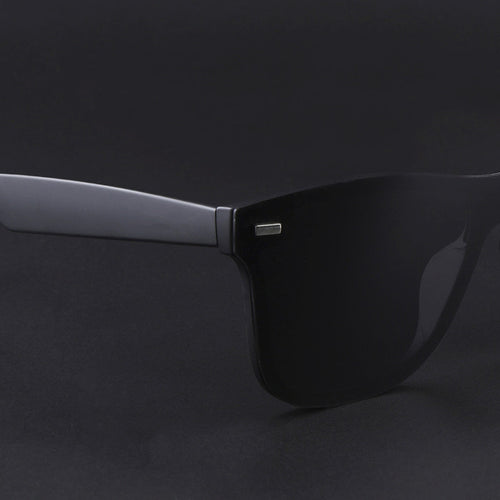Rimless Wayfarer Black Sunglasses