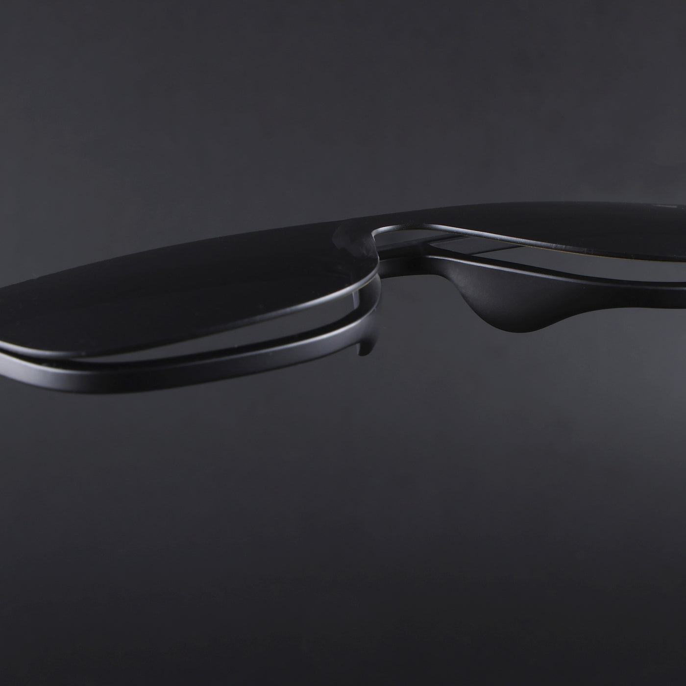 Rimless Wayfarer Black Sunglasses