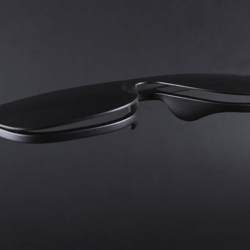 Rimless Wayfarer Black Sunglasses