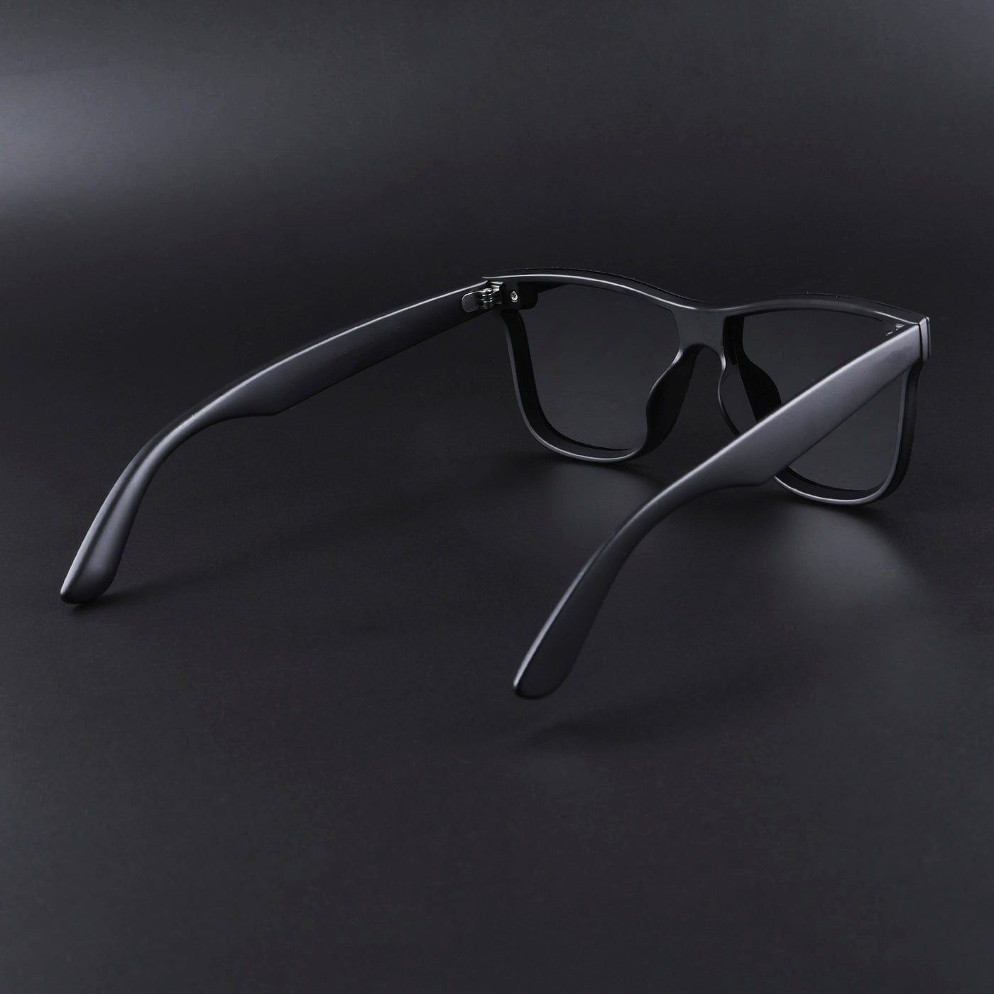 Rimless Wayfarer Black Sunglasses
