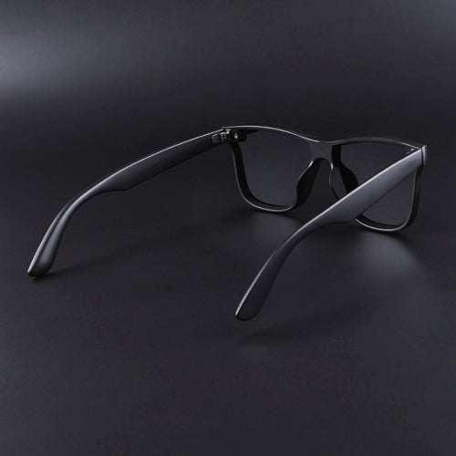 Rimless Wayfarer Black Sunglasses