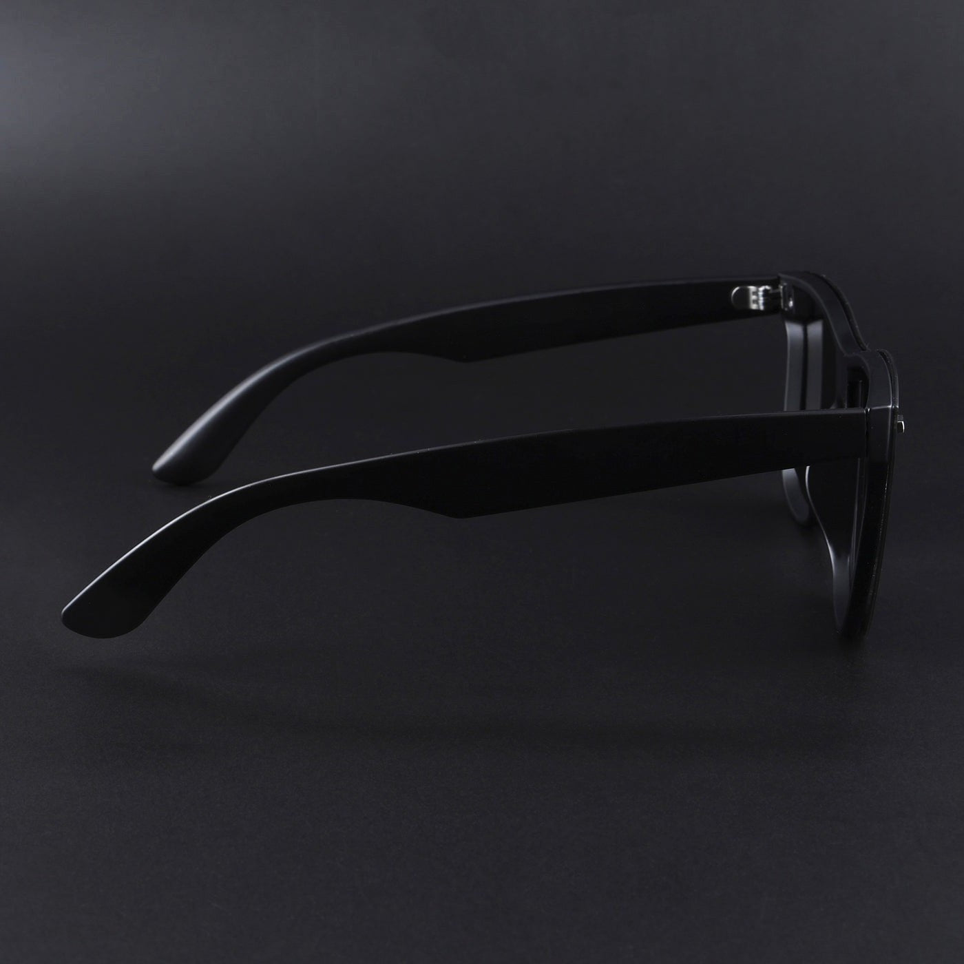 Rimless Wayfarer Black Sunglasses