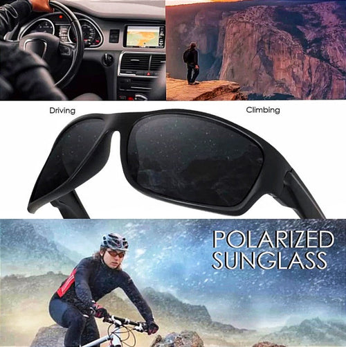 Polarized Black Curved Sunglasses