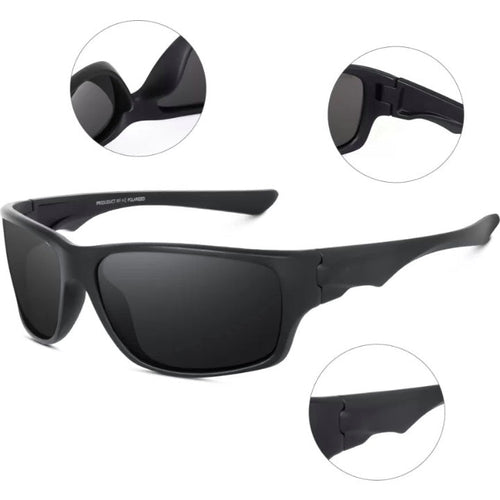 Polarized Black Curved Sunglasses