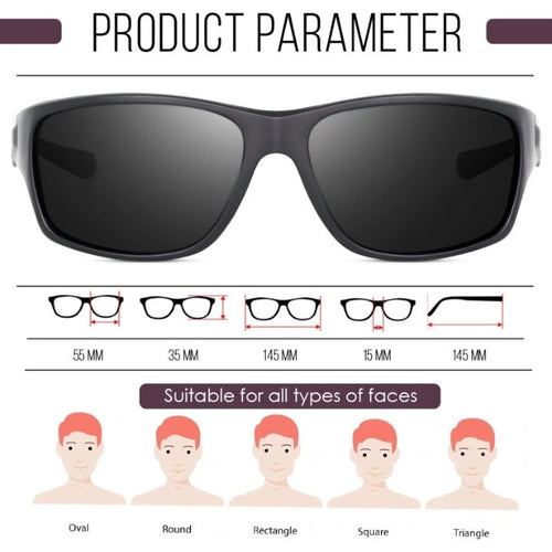 Polarized Black Curved Sunglasses