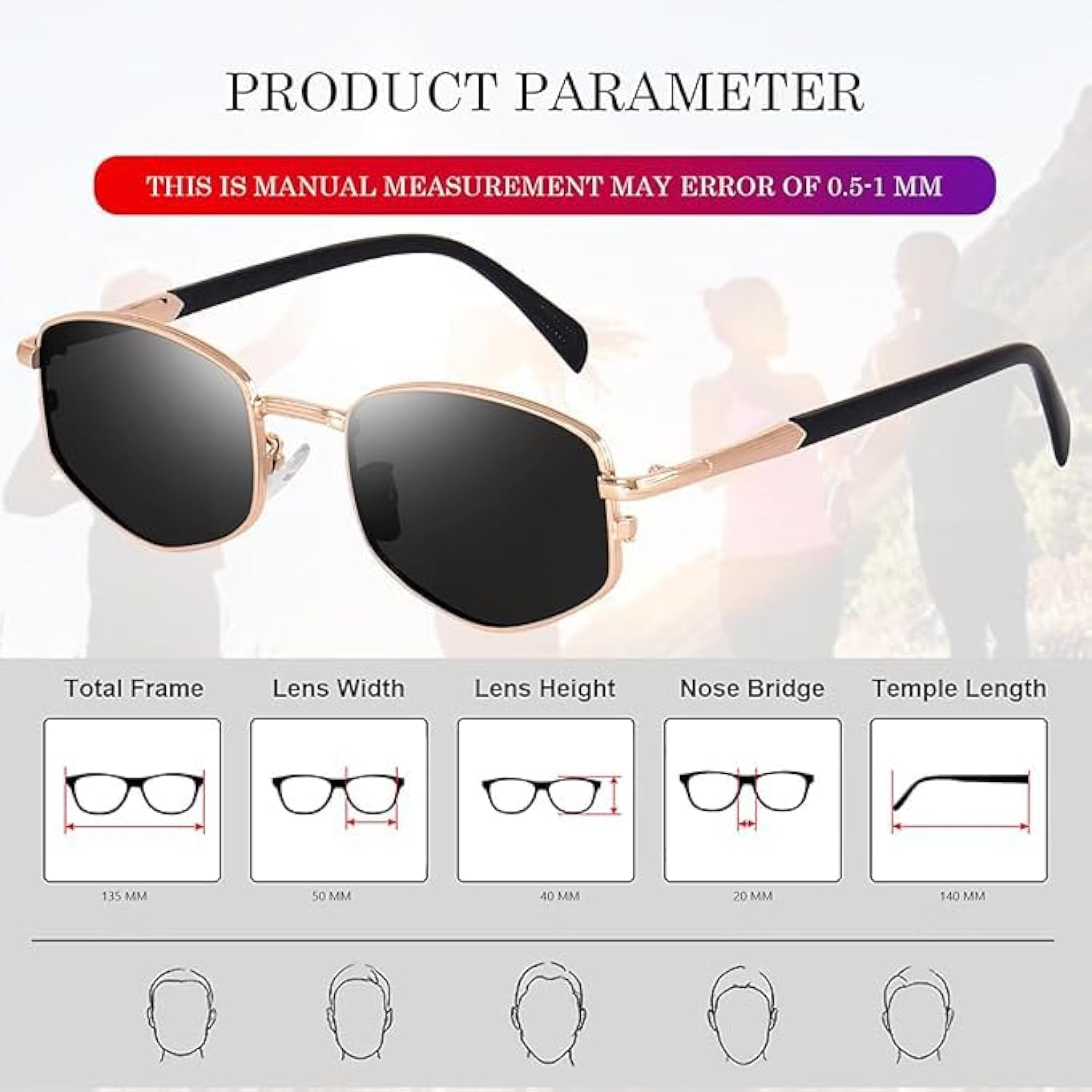 Metallic Black Sunglasses