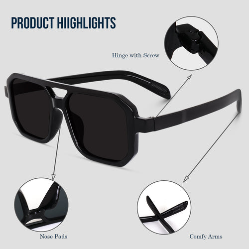 Yellow & Black Light Sunglasses