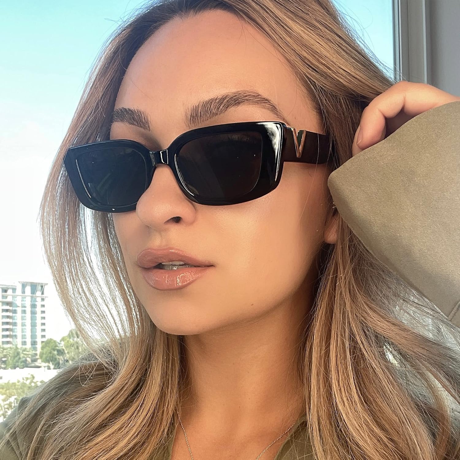 V Cut Cat-Eye Sunglasses