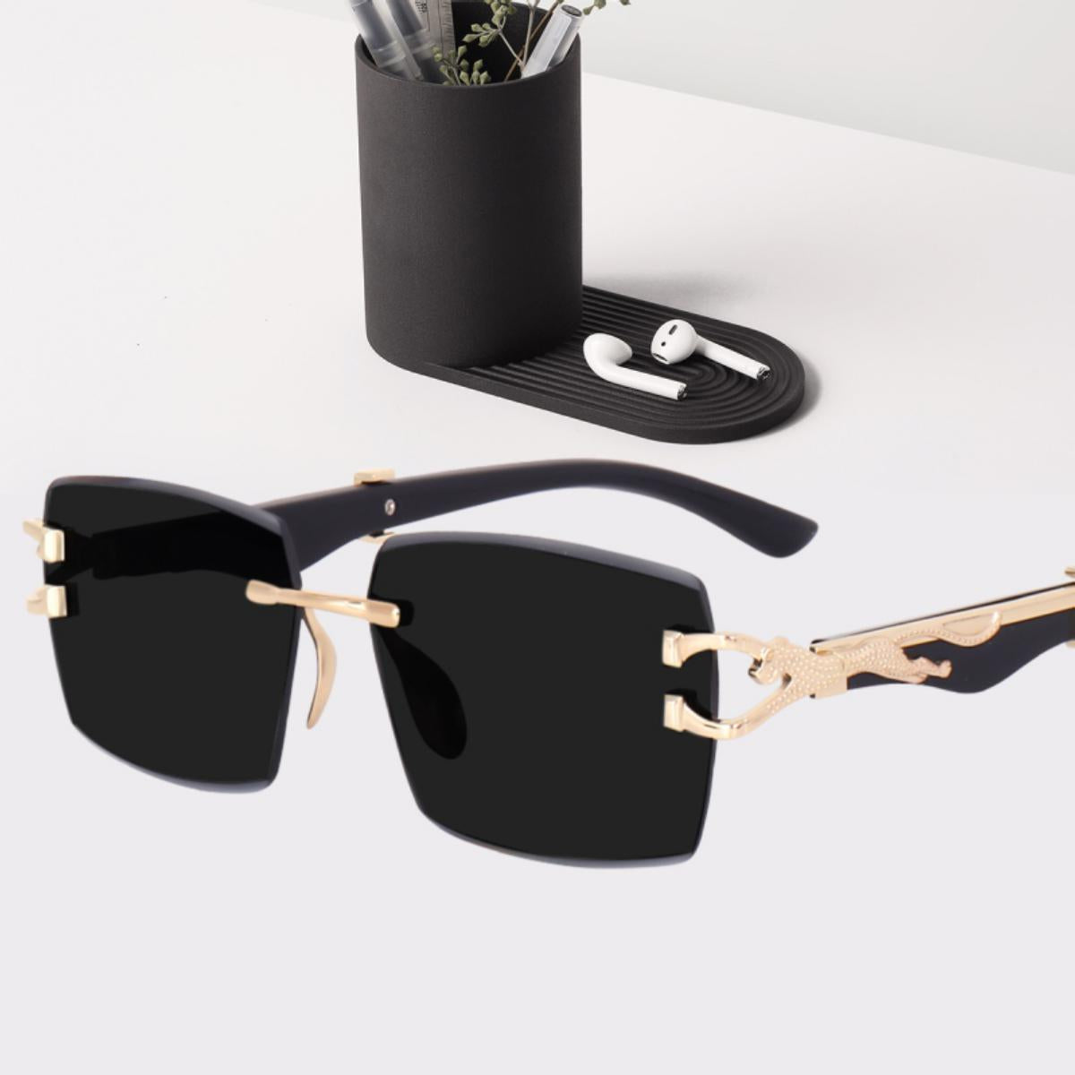 Cherry Rimless Sunglasses