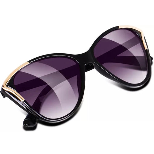 Gold Cateye Black Sunglasses
