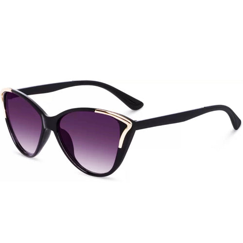 Gold Cateye Black Sunglasses
