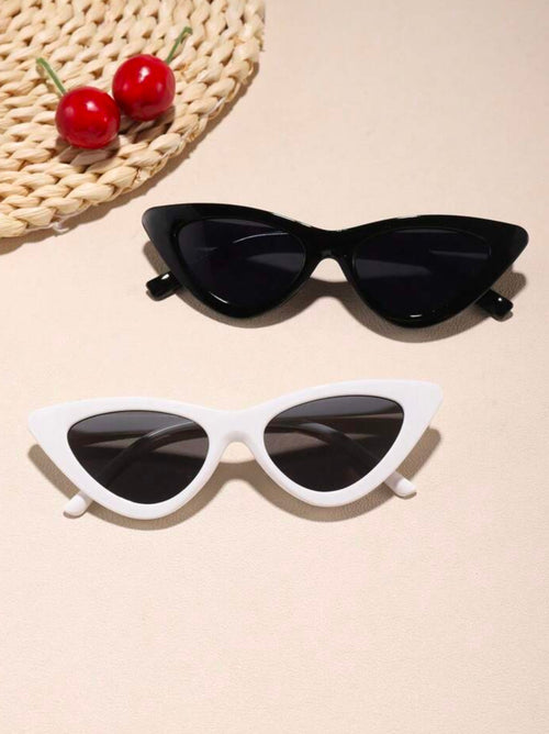 Small Cat-Eye Black & White Combo