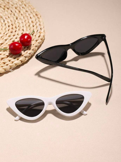 Small Cat-Eye Black & White Combo