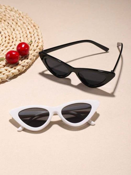 Small Cat-Eye Black & White Combo