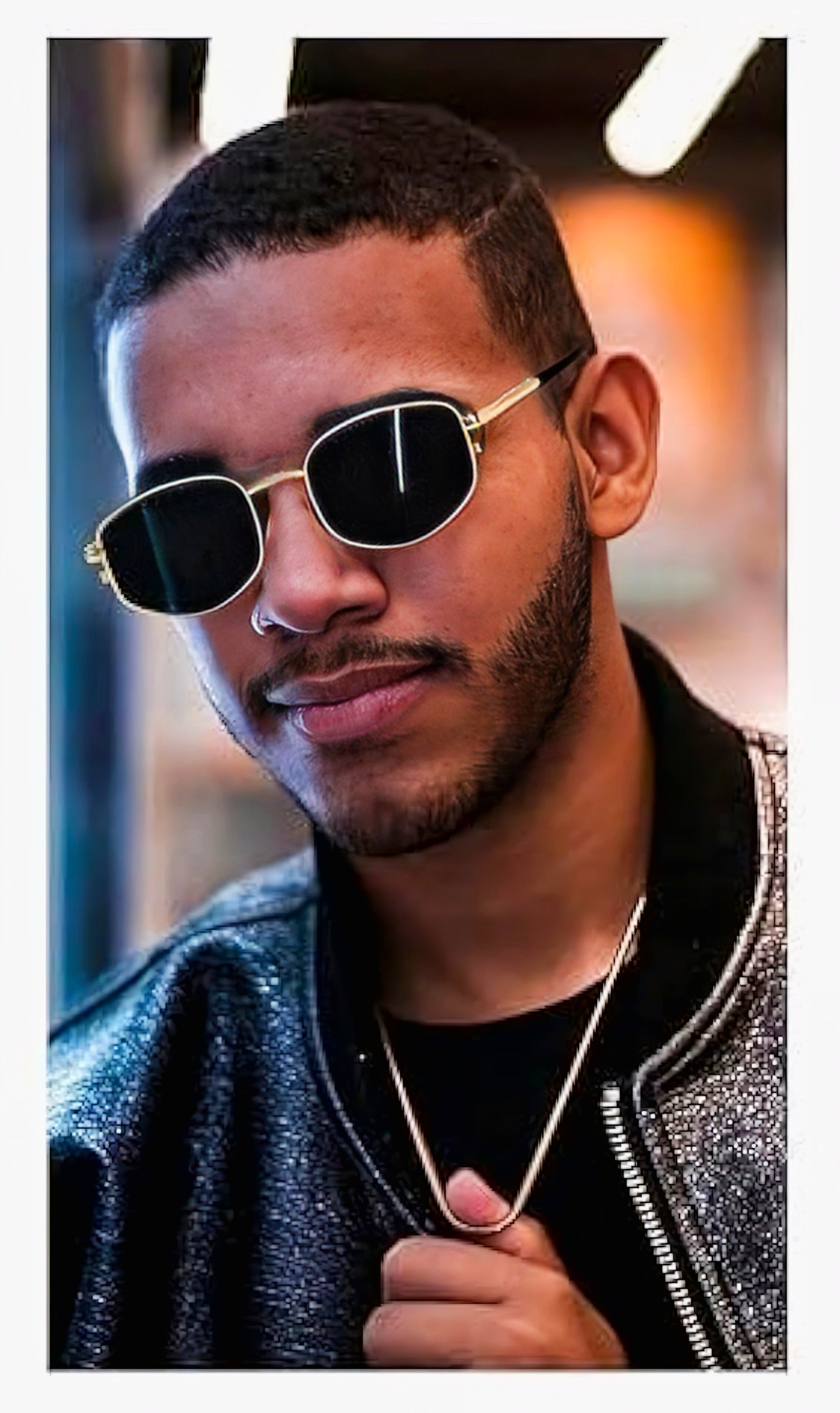 Metallic Black Sunglasses