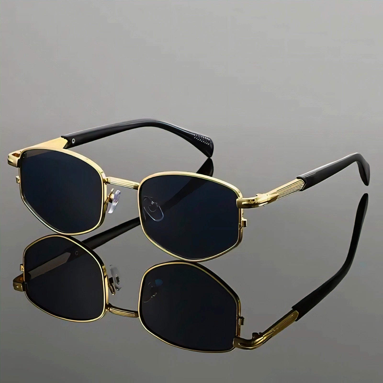 Metallic Black Sunglasses