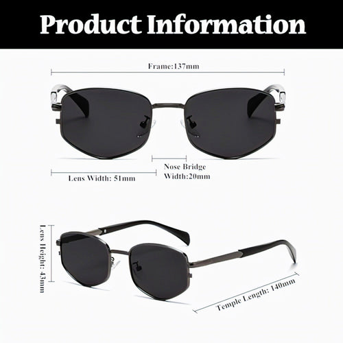 Metallic Black Sunglasses