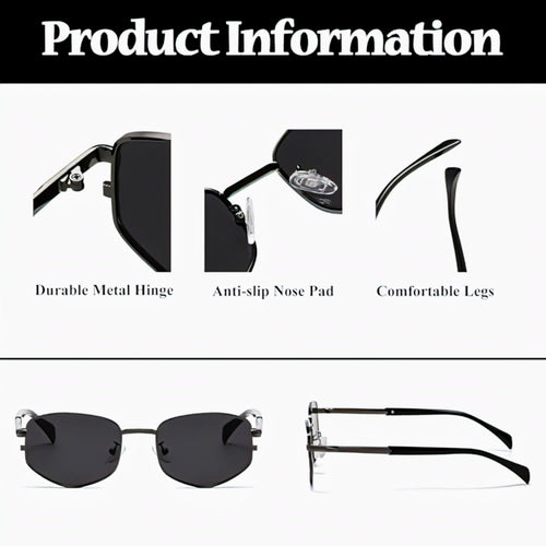Metallic Black Sunglasses