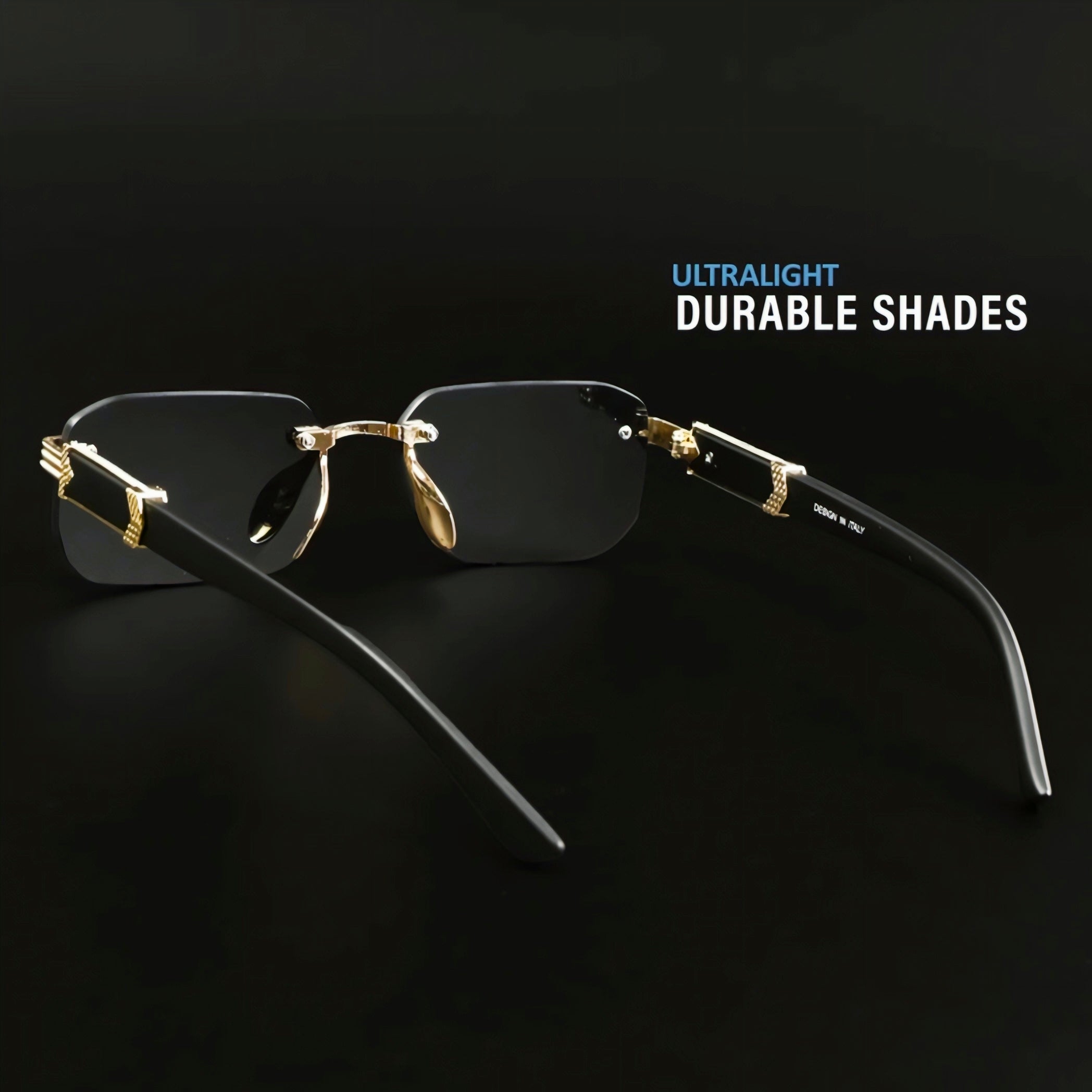 Gentlemen Rimless Gold Sunglasses