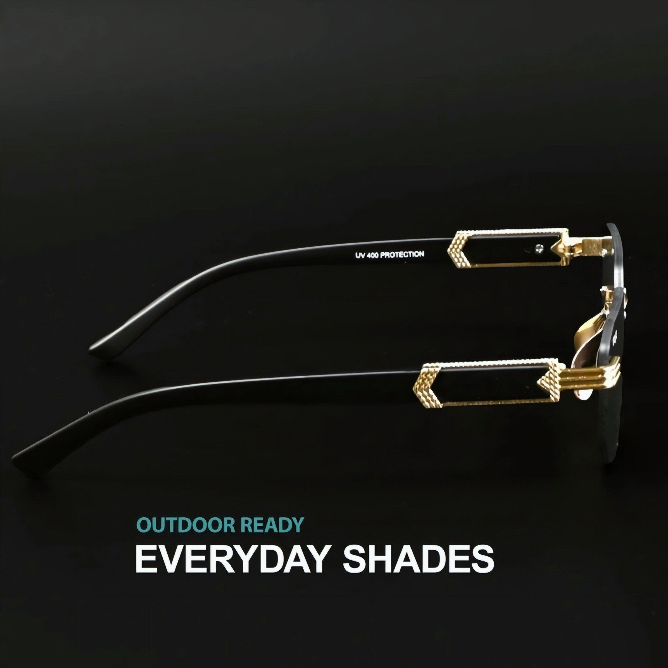 Gentlemen Rimless Gold Sunglasses