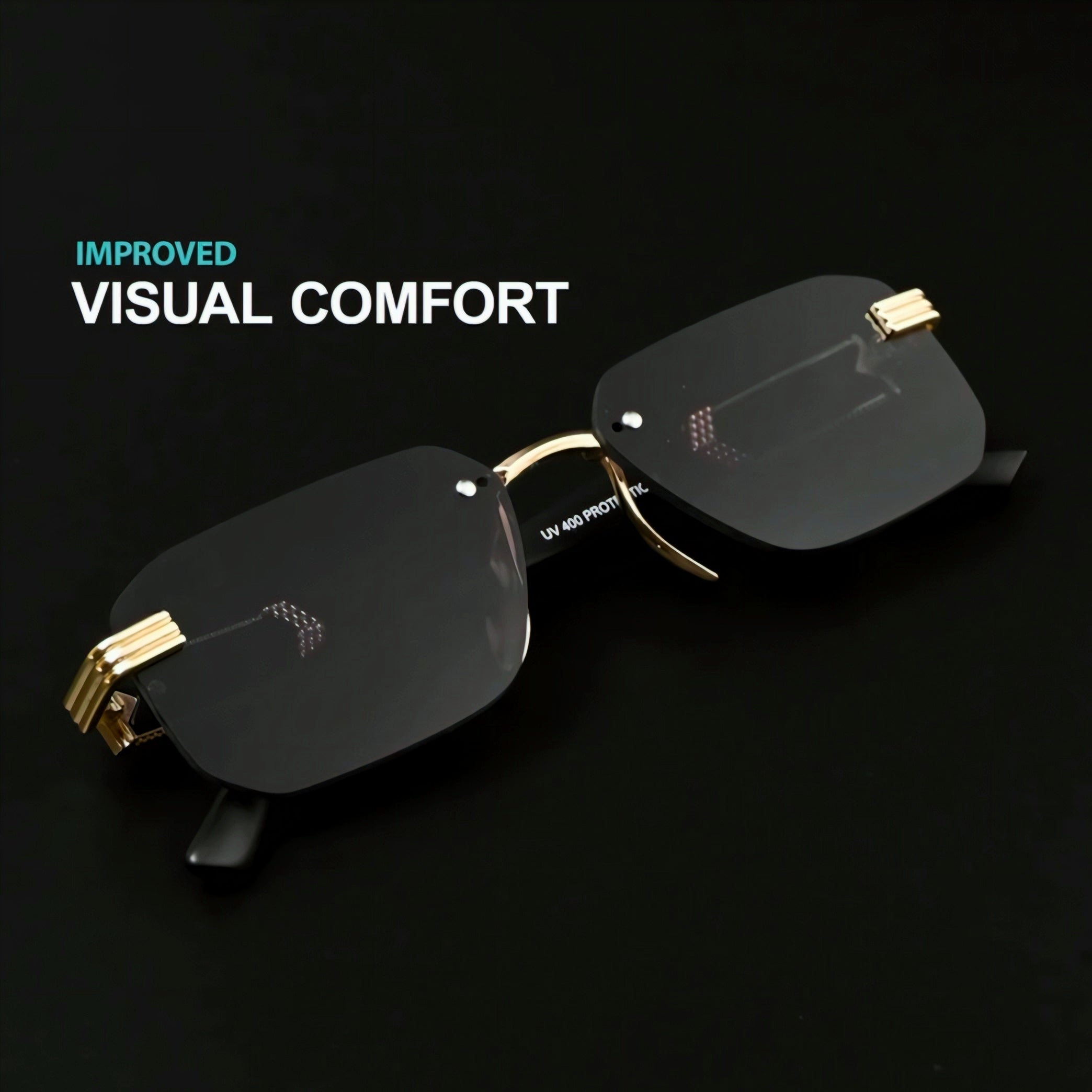 Gentlemen Rimless Gold Sunglasses