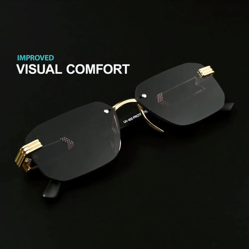 Gentlemen Rimless Gold Sunglasses