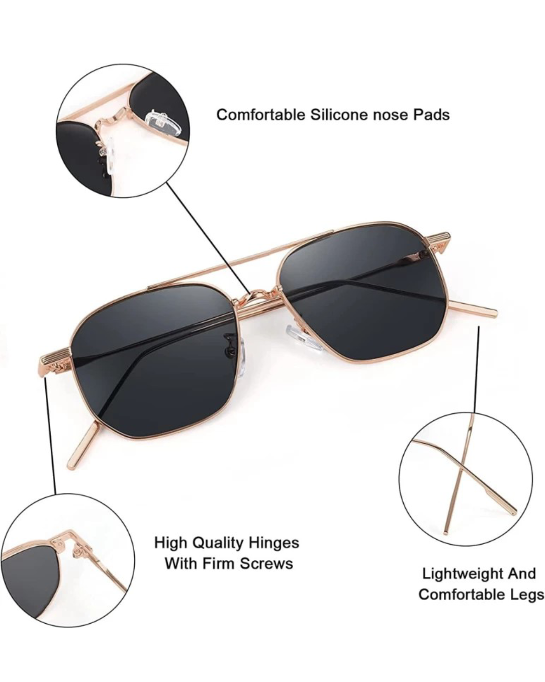 Royal Metal Square Sunglasses
