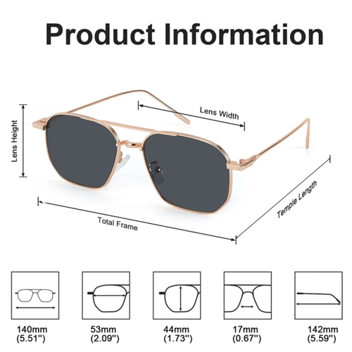 Royal Metal Square Sunglasses