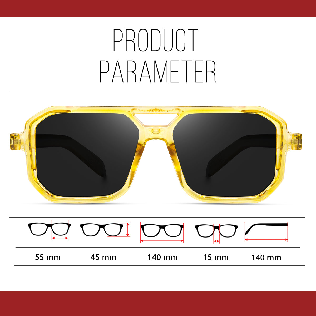 Yellow & Black Light Sunglasses