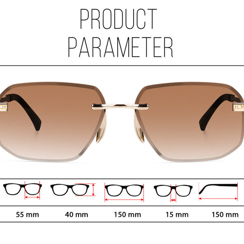 Yomo Rimless Metal Sunglasses